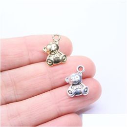 Charms Charms Eruifa 20 stks groothandel 3D zinklegering dames ketting oorbel mode-sieraden handgemaakte diy hanger 2 kleuren drop levering