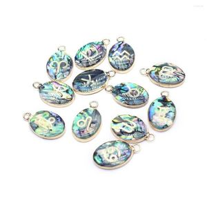 Charms Charms Charms de couleur or Wrap-Around Abalone Shell Pattern Pendentif Looks magnifiques pour la fabrication de bijoux à bricoler soi-même Bracelet à la main Boucle d'oreille Dh2Lj