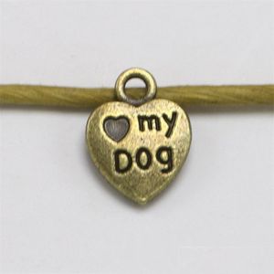 Charms Charms Heart Love My Dog 13x10mm Antiek maken Hanger Fit Vintage Tibetan Sier Diy Bracelet ketting430 T2 Drop Delivery 202 DHRIV