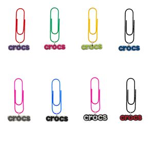 Charms Clog Letter Flower 8 Cartoon Paper Clips Novely Book Marker For Kids Bookmark Clamp Desk Accessories Stationery School Bookmar Otu84