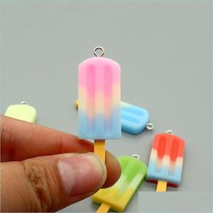 Charms Colorf Ice Cream Charms Resin Mini Simated Food Pendant For Woman Making Sieraden Diy Oordingen Decoratie C3 Drop Delivery 2021 DHW31