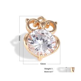 Charmes Cuivre Incrusté Zircon Hibou Étoile Danse Fille Poisson Fleurs Pantoufles Pour Collier Bijoux Charme Bricolage Faire Drop Livraison Résultats Dhucu