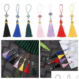 Charms Crafts Kleding Accessoires Chinese stijl Case Hanger Knot Knot Tasel Telefoon Jaar Drop Delivery 202 DAW