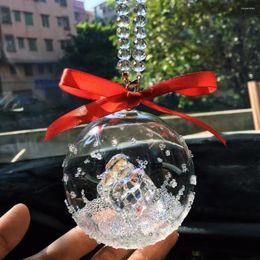 Charmes cristal boîte-cadeau boule mode pendentif intérieur strass Bling ornement suspendu Dangle charme voiture décoration de noël