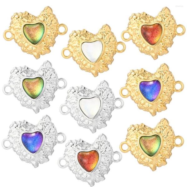 Breloques cristal amour coeur femmes couleur or plaqué Designer charme pour la fabrication de bijoux fournitures en vrac mode bricolage boucle d'oreille pendentif