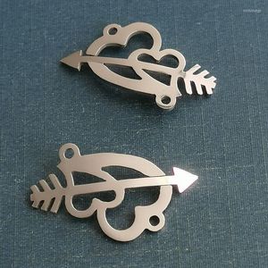 Charms Cupid's pijl -connector roestvrij staal groothandel liefde hanger bulk sieraden maken benodigdheden voorraden ketting armband DIY Craft Lot