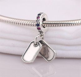 Charms dangle originali 925 sterling zilver past op DIY-stijl sieraden armband Hero Dog Tag 797659CZRMX H826177880401