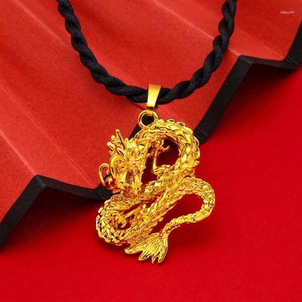 Breloques délicates de Style chinois, pendentif Pan Dragon, collier décoratif pour hommes, frère père, bijoux du zodiaque à la mode