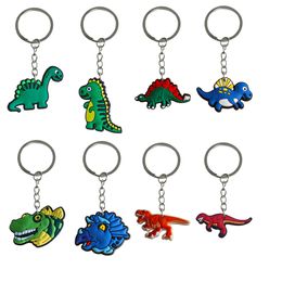 Charms Dinosaur Keychain Keyring para hombres Keychains Favores de fiesta para niños Bolsa de coches escolares adecuados.