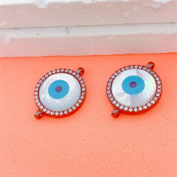 Abalorios DIY para mujer, accesorios de joyería de ojo turco, Hamsa, concha griega malvada, conectores para fabricación de costura