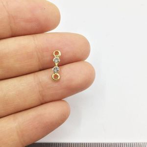 Encantos Eruifa 10 Uds 2 12mm barra larga con moneda de diamantes de imitación aleación de Zinc collar pendiente pulsera joyería DIY colores hechos a mano