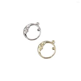 Charms Eruifa 20 stcs 14 mm goud/zilveren maanster zink legering hanger dames accessoire sieraden diy meisje ketting armband oorbellen