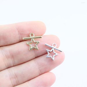 Charms Eruifa 20 stcs 15 mm ster goud/verzilverde bijen zink legering hanger sieraden diy ketting armband oorbellen 2 kleuren