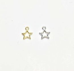Breloques Eruifa Mini poli brillant ouvert étoile en gros 20 pièces par sac collier boucle d'oreille Bracelet bijoux bricolage à la main 2 couleurs