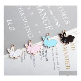 Charms Est 60pcs Kawaii Pendentif Animal 23x24mm Ton Or Plaqué Goutte D'huile Mignon Boucle D'oreille Collier Ornement Pendentifs Livraison Bijoux Fi Dhjn0