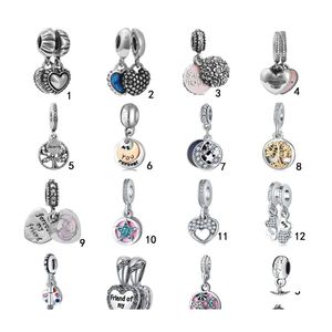 Charms European Family Life Craft kralen Big Hole losse spacer Crystal Heart Pendant voor armband ketting mode sieraden Dr Dhdeh