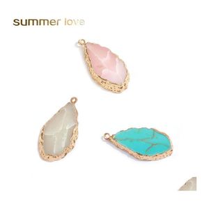 Charms Fancy Geometric Druzy Resin Charm Hanger Glittery Acryl Stone voor oorrang ketting Diy Gold Jewelry vrouwen bruiloft jewelly otxit