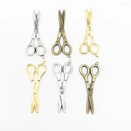 Charms Mode 40 Stuks 29x11mm Drie Kleur Schaar Hangers Handgemaakte Decoratie Vintage Voor DIY Sieraden Maken Bevindingen