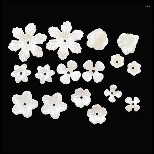 Dijes de moda acrílico perla blanco plástico cuerno copo de nieve estrella trébol cuentas espaciadoras Retro tapas