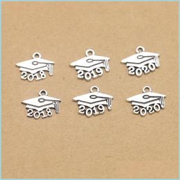 Charms Fashion Alloy 2021 2022 Trencher Cap Charms Graduation School Gift 14x18mm Drop Delivery Sieraden Bevindingen Componenten DHF1T