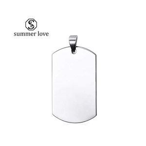 Charms Mode Aangepaste gepersonaliseerde roestvrij staal blanco Dog Tag Militaire hanger Charme voor ketting sleutelhanger diy gepolijste sieraden p dhmfb