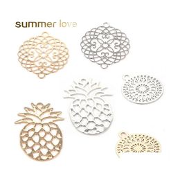 Charms mode holle ananas dreamcatcher gouden sier ronde fit diy armband armband knallce legering charme sieraden drop levering vin otkns