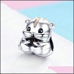 Charms Fashion Vintage 925 Sterling Sie High Polish Cute Hamster Fit European Charm Bracelet Diy Jewelry Girls 2437 T2 Drop Delivery Otlo8