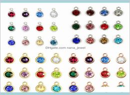 Charms Résultats Composants 6 Options 12pcSlot Colorful Crystal Stone-Stone Charms DIY ACCESSOIRES MAISONS POUR BRACELET EARRRI5952237