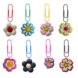 Charms Flower 2 11 Cartoon Paper Clips for Nurse Day Office Supply Shaped Mignon Bookmark Colorf Supplies Cadeaux Professeur d'école SILE DROP OTPUW