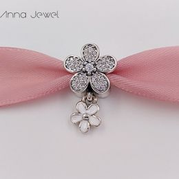 Bedels voor boze oog sieraden maken kit madeliefje pandora 925 zilveren zonnebloem armbanden edelstenen en kristallen vrouwen armband ketting kraal hanger ketting cadeau 792098cz