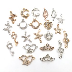 Breloques pour porte-clés collier bracelet cristal clé amour coeur lune fabrication de bijoux fournitures résultats composants accessoires cadeau de noël en gros