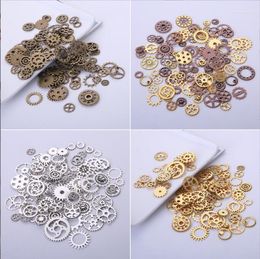 Charms Gears Charm 100 Lot 8-15 mm Steampunk Mini Gear Pendant Antique Bronze DIY Metal Makes