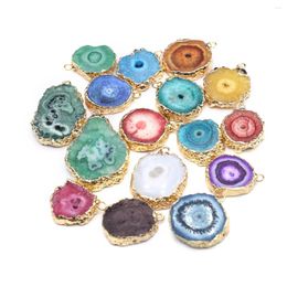 Encantos ouro envolto cluster pingente lindo cores forma requintada para diy jóias fazendo artesanal pulseira brinco colar