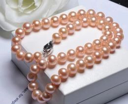 Charmes noués à la main robuste de qualité supérieure AAAA magnifique collier de perles roses de la mer du sud naturelle de 910mm 16 pouces 231010