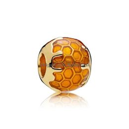 Charmes Haute qualité 925 Sterling Sier mode or abeille et nid d'abeille mignon charme pour collier bijoux accessoires bricolage cadeau pendentif goutte Dhpp5