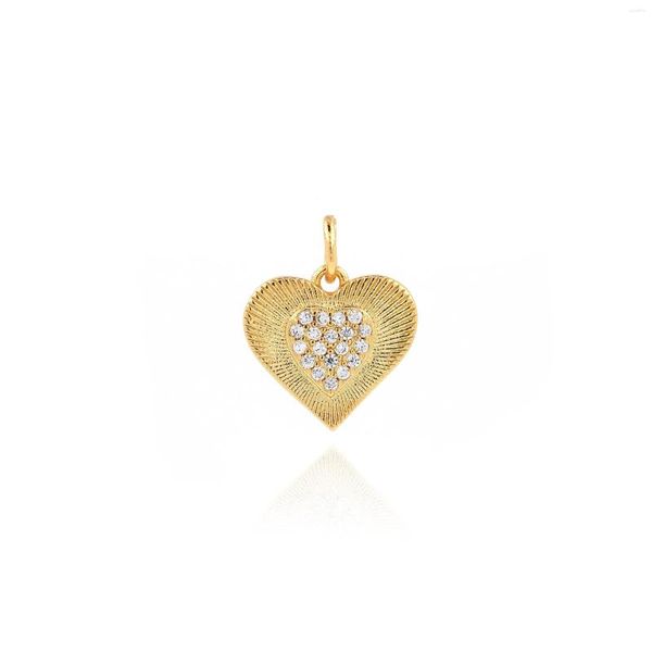 Breloques de haute qualité mode coeur pendentif mignon zircon cubique amour breloque bijoux cadeau pour Bracelet collier faisant des fournitures
