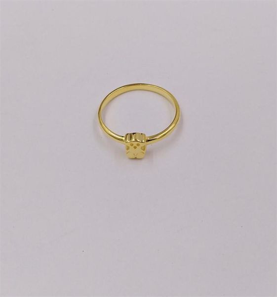 Charms bijoux 14k Real Gold Boho Style 925 Silver Silver Bear Thumb Rings For Women Men Girl Finger Sets Vintage Wedding Bi6551572