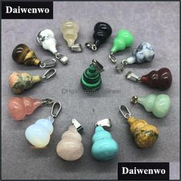 Charmes sieraden bevindingen componenten 10 stks/lot natuursteen wou pourd hanger diy accessoires ketting jade aventurinecharms drop levering