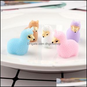 Charms sieraden bevindingen componenten 10 stks 3d 25x24mm schattige kleine schapenhars lama alpaca micro landschap creatieve accessoires