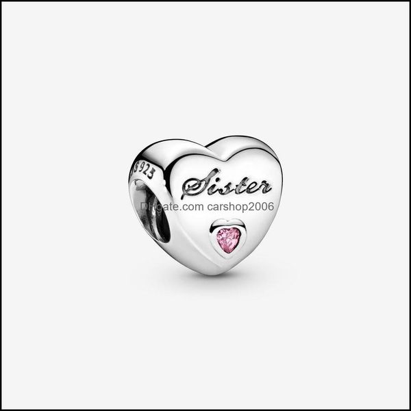 Charms Bijoux Résultats Composants Arrivée 100% 925 Sterling Sier Sisters Love Charm Fit Original Bracelet Européen Accessoires De Mode Goutte