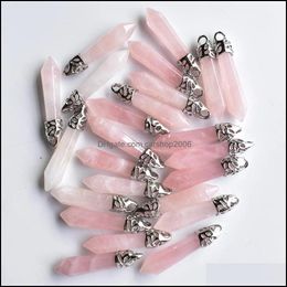 Charmes sieraden bevindingen componenten natuursteen pilaar hangers voor doe -het -zelf ketting meditatie chakra reiki genezing energie bescherming decora