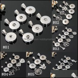 Charms Sieraden Bevindingen Componenten Noosa Chunk Snaps Button Hanger 50 stks / partij Mix Stijlen Metalen 18mm Verwisselbare Charme Fit Ketting FAS