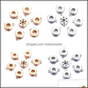 Charms Sieraden Bevindingen Componenten Sier Goud Kleur 12mm Snap-knop Connector Hanger Maken DIY Ketting Oorbellen Armband Leverancier Geheel