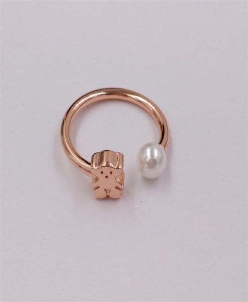 Dijes de joyería Muñecas de oro rosa estilo boho Anillos de pulgar de oso de plata esterlina 925 para mujeres hombres niña conjuntos de dedos compromiso weddi7327136