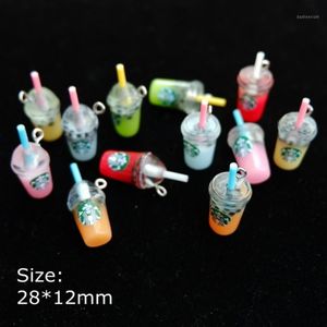 Charms Kawaii Coffee Hangers Resin Cabochon voor doe -het -zelf ketting Earring Keyring sieraden maken Accessoires1259n