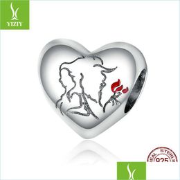 Charms Love Sketch Metal Beads Women Charm Sieraden Making 925 Sterling Sier Plated Platinum Fit Original Bracelet Des Drop Delivery 2 DHS29