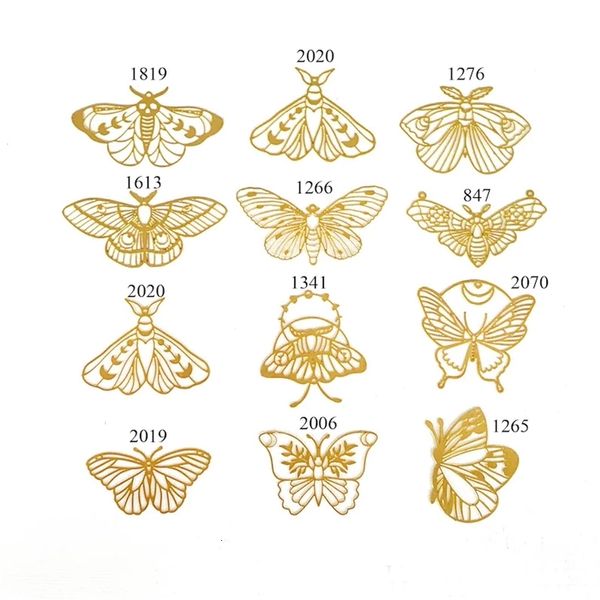 Charmes fabriqués sur commande 30 pièces papillon papillon en acier inoxydable ou en laiton brut breloques découpées au Laser bijoux pendentif pour collier à faire soi-même boucle d'oreille broche 231031