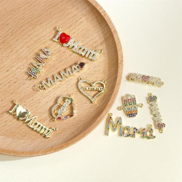 Dijes MAMA carta al por mayor para la fabricación de joyas suministros colgante Día de la madre pulsera collares mamá moda accesorios DIY
