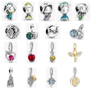 Charms Bijoux Memnon Murano Verre rouge Apple Charmes 925 Silver Blue Star Pendant Charms Castle Perles Fit Eurpean Bracelets Colliers DIY