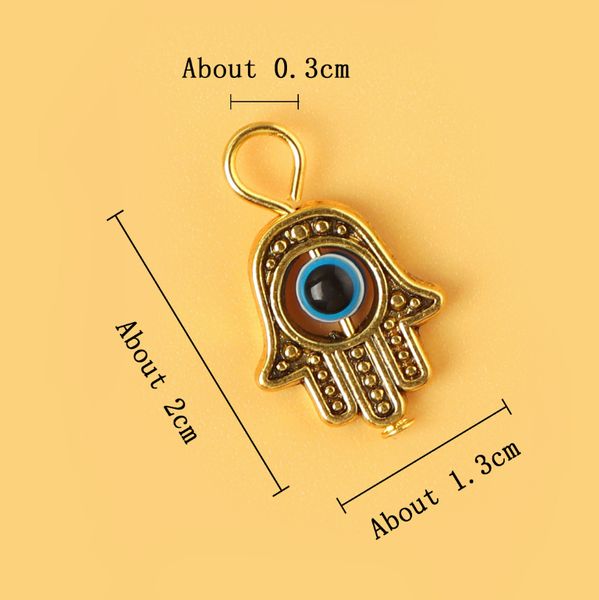 Charms Mic 50 unids / lote Hamsa Mano Mal de Ojo Kabh Buena Suerte Charms Colgante 17X12 Mm Entrega de Gota Joyería Hallazgos de Joyería Compone Dhgarden Dhsvo